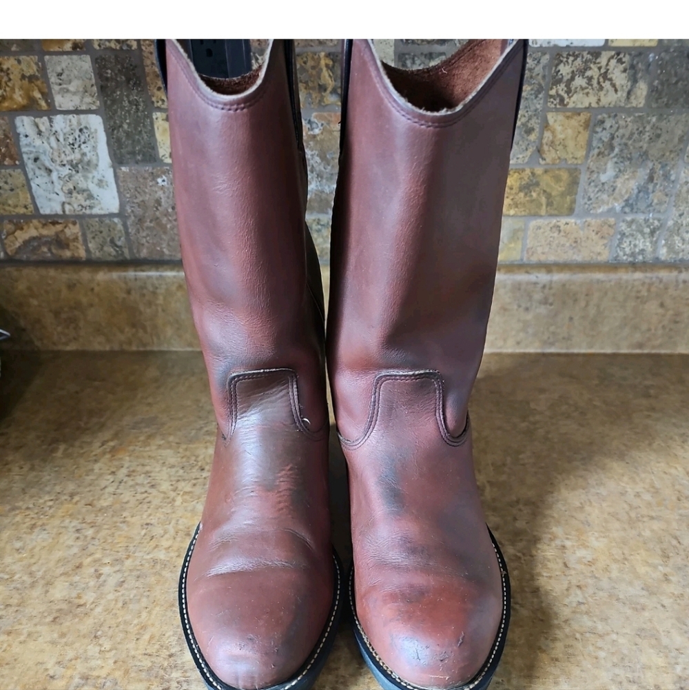 Long Haul Leather Boots Size 10.5M - Picture 5 of 10